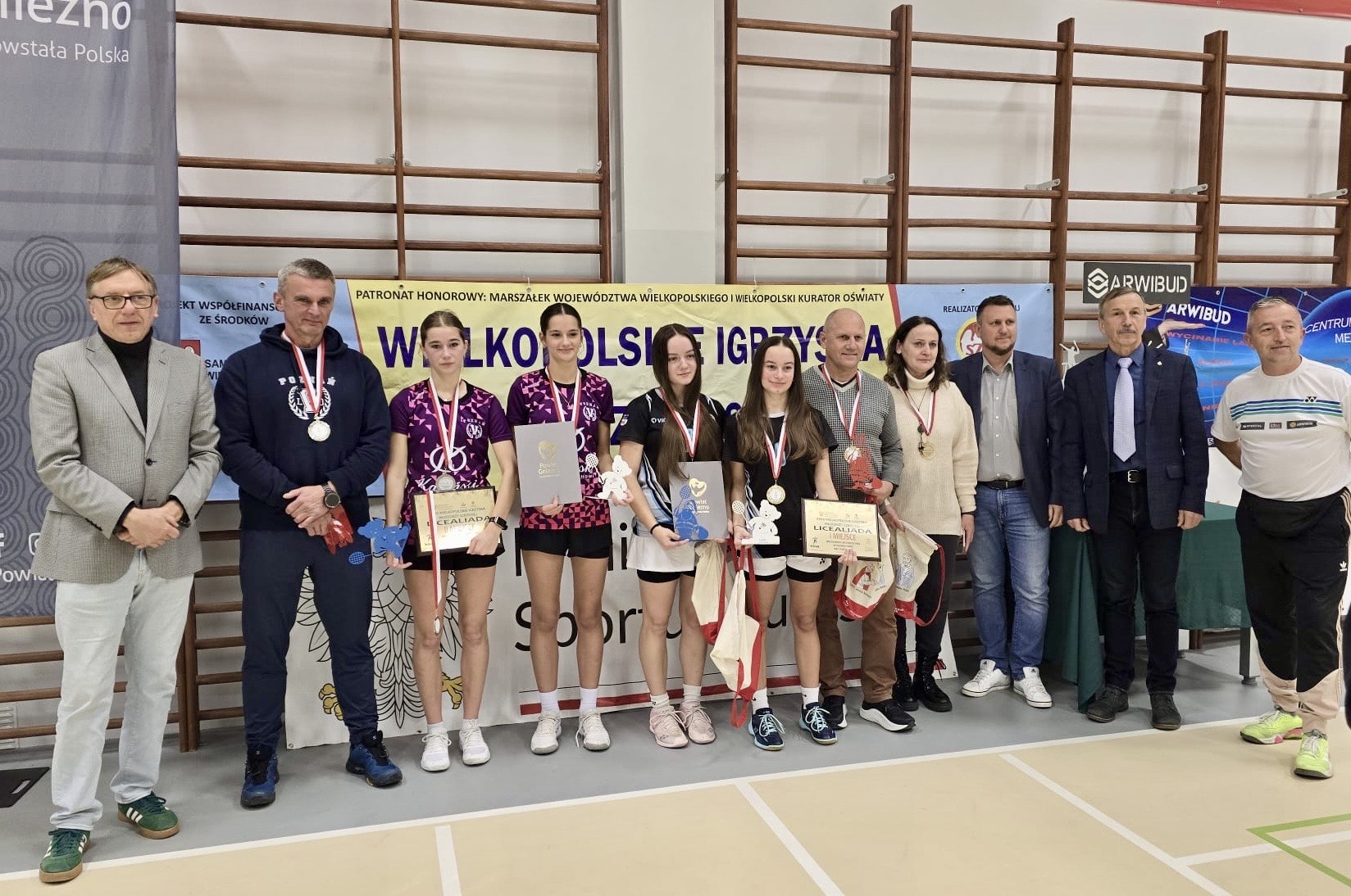 Reprezentantki naszej szkoły wicemistrzyniami Wielkopolski w badmintonie!