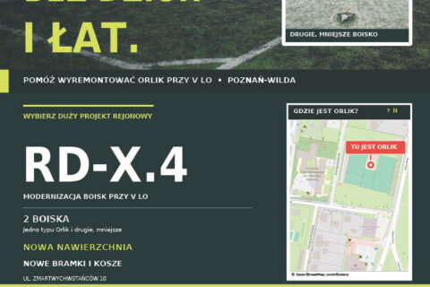 Pokażmy siłę naszej społeczności i zagłosujmy na projekt RD-X.4: „Modernizacja infrastruktury sportowej…