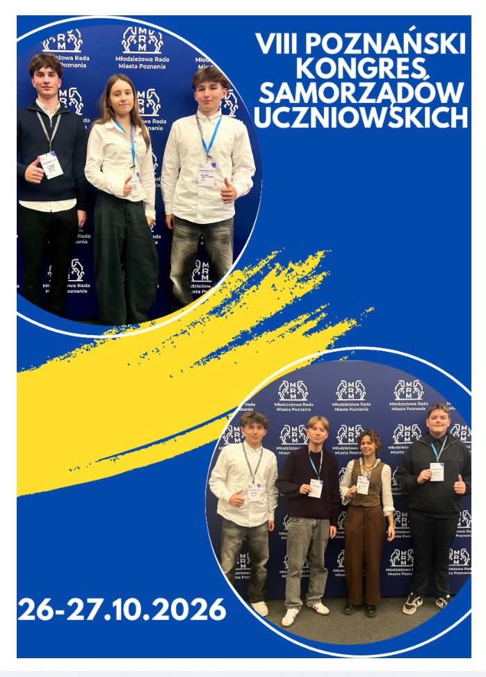 VIII Poznański Kongres Samorządów Uczniowksich Przedstawiciele Samorządu Uczniowskiego VLO wzięli udział w…